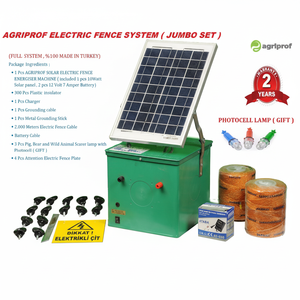 Safur-tente solaire de clôture électrique, système complet avec ensemble Jumbo, écharpe pour animaux sauvages, écailles de cochon, effrayant d'ours - Product Image 1