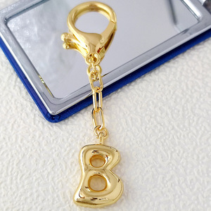 Kadın tıknaz sevimli kabarcık ilk mektup Charms anahtarlık için çanta uğuru çanta <span class=keywords><strong>Charm</strong></span> anahtarlıklar aksesuarları - Product Image 5