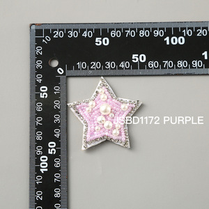 5点星イヤリングブローチ3D手織りフェルト服靴花ジュエリー縫い付けアクセサリー帽子用DIY卸売パッチ - Product Image 5