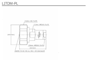 Andrew L1TDM-<span class=keywords><strong>PL</strong></span> коаксиальный разъем аксессуар с 7-16 DIN Мужской Разъем - Product Image 6