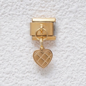 Abalorios Italianos de Acero Inoxidable de Alta Calidad, Bañados en Oro de 18k, con Diseños de Cámara y Copa de Vino, para Pulseras - Product Image 3