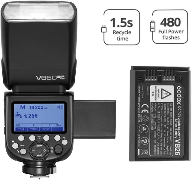 Godox V860III TTL Speedlite Flash GN60 Li-ion Battery 2.4G Wireless Camera Flash with LED Modeling Light