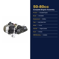 Ensemble moteur de scooter GY6 50cc 80cc, 4 temps, monocylindre, boîtier long complet 43 cm pour scooter à roue de 12 pouces