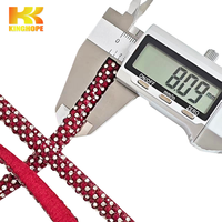 Bande de strass thermocollante 8,0 mm à 4 rangées, noir, blanc, rouge, pour chaussures, trois couleurs, diamants étincelants, largeur et longueur personnalisables