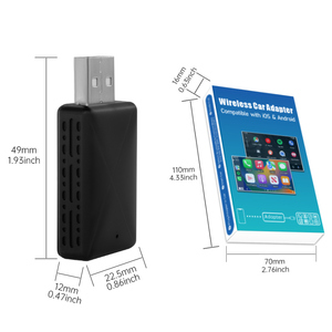 Mini Carplay USB <span class=keywords><strong>Adapter</strong></span> Chuyển Đổi Có Dây Để Không Dây Với Chuyển Đổi Cho IOS 10/+ iPhone 6/+ Android 11/+ Nhà Máy Riêng - Product Image 2