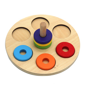 Set di giocattoli Montessori in legno per bambini che imparano i blocchi di riconoscimento del colore per i <span class=keywords><strong>regali</strong></span> delle ragazze dei ragazzi di <span class=keywords><strong>1</strong></span> 2 3 anni - Product Image 4