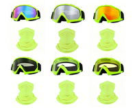 Masque de moto avec cagoule, masque de ski pour moto tout-terrain, VTT, motocross, course, avec cache-cou et bandana