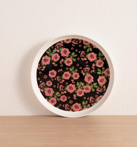 Juego de Vajilla de Cerámica Estilo Francés con Rosas, Platos y Tazones de Porcelana Fina con Diseño Floral Negro y Rosa, Ideal para Bodas, Hoteles y Restaurantes, Venta al por Mayor - Product Image 2