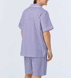 Wholesale <strong>Men's</strong> Striped Pajama <strong>Sets</strong> Breathable Sleepwear 100% Cotton Casual Homewear <strong>Mens</strong> Nightwear Custom <strong>Pyjamas</strong> for <strong>Men</strong> <strong>Set</strong> - Product Image 3