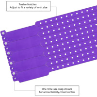 Bracelets en PVC Renyi BT037 à usage unique, personnalisés, en vinyle plastique, grand format, en forme de L, pour événements de Noël, fabriqués à Jiangsu