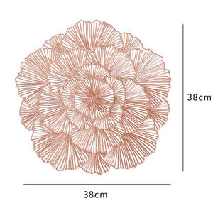 波西米亚玫瑰金乙烯基圆形防滑桌垫餐垫婚礼豪华餐桌厨房配件 - Product Image 6