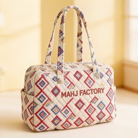 Sac de voyage week-end à fermetures éclair, sac de sport extensible fait main avec support pour tuiles de Mahjong et poussoir