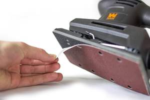 9.5cm * 18.5cmサンドペーパーレッドサンディングディスクフックとループ特殊形状サンドペーパー酸化アルミニウム研削ディスク60 #-3000 # - Product Image 2