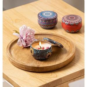 ディワリ感謝祭のためのエレガントな香りのブリキ乾燥花香りキャンドルクリエイティブホームアロマセラピーエッセンス軟膏 - Product Image 5