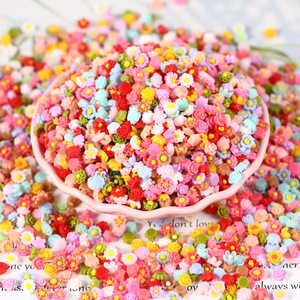 Đầy Màu sắc Tiny nhựa hoa cabochons, Mini phẳng trở lại nhựa embellishments cho Diy đồ trang sức, hàng thủ công, và phụ kiện - Product Image 6