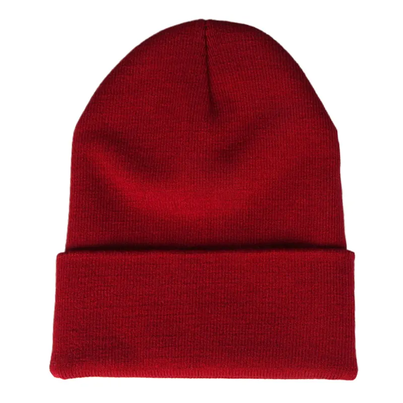 Manufacturers Classic High Quality Blank Knit Winter Beanie Hat with Custom Logo Embroidery Patch
