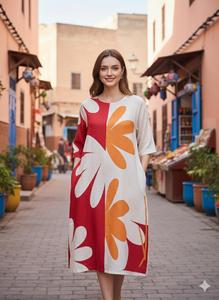 Nouvelle collection esthétique, robe en tricot légère et respirante de style décontracté pour femmes, robe lanterne extensible, vêtement pour toutes les saisons - Product Image 3