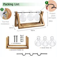Stasiun Perbanyakan Bunga Taman Bulat Ramah Lingkungan dari Kayu Pinus dengan Pot untuk Bunga/Tanaman Hijau Vietnam MSP No.1.6