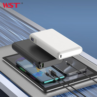 WST PD Charge Rapide Haute Capacité 30000mah Power Bank Portable Powerbank avec Led Affichage Numérique Power Bank pour Ordinateur Portable