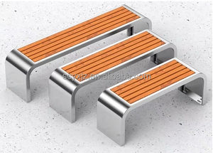 ม้านั่งสวนรูปตัวยู สแตนเลส ทนทานต่อการกัดกร่อน สำหรับกลางแจ้ง ทนทานต่อสภาพอากาศ เหมาะสำหรับลานกว้างและลานภายใน - Product Image 4