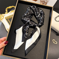 LRTOU 2025 Foulard Carré de Luxe pour Femmes, Été, 70*70cm, Impression Alphabet Personnalisée, Écharpe en Polyester pour Femmes, Vente en Gros