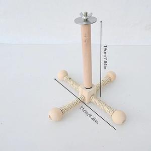 Oiseau en bois escalade cadre jouet filature moulin à vent jouet pour animaux de compagnie soulagement de l'ennui support aérien pour calopsitte à mâcher perchoir de dentition - Product Image 4