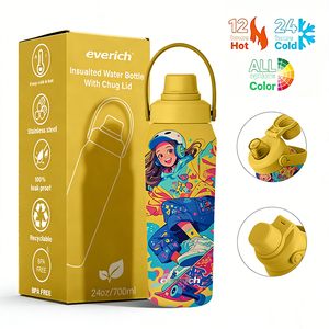 Bouteille d'eau isotherme à double paroi en acier inoxydable 304 de haute qualité avec bouchon à ouverture rapide - Product Image 2