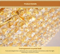 JYLIGHTING Lustre Empire en Cristal Doré Personnalisé, Grand et Long, pour Hôtels et Villas, Décoration de Luxe Européenne