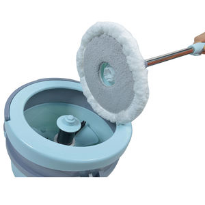 Seau de vadrouille magique de luxe à 360 degrés panier en plastique robuste manche télescopique en acier pour 360 pour vadrouille à essorage pour le nettoyage de la maison - Product Image 6