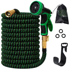 GEDENG Popular High Pressure Retractable Latex Inner Tube Brass Expandable Garden Hose& Reels