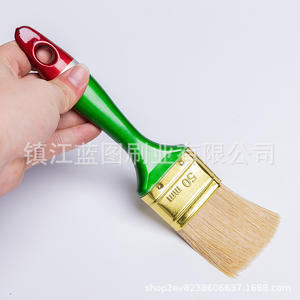 Brocha plana para pintar con cerdas de cerdo, mango verde, 12-18 mm, para pintar, origen Zhenjiang - Product Image 2