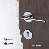 Juego de Manijas de Puerta Modernas de Latón Sólido con Cerraduras de Embutir para Apartamentos, Villas, Habitaciones de Hotel, Entrada, Privacidad, Manija Mecánica con Cerradura