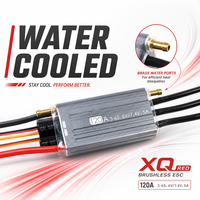 Dissipateur thermique en aluminium, ESC sans balais 40A-180A, refroidi à l'eau pour bateau RC, avion, voiture, drone FPV, XQ-POWER XQ rouge 3-6S