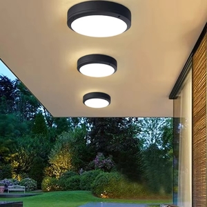 Lampada da Esterno a Soffitto o Parete con 3 Temperature di Colore Regolabili, <span class=keywords><strong>in</strong></span> <span class=keywords><strong>Alluminio</strong></span> Pressofuso, per Montaggio a Soffitto o a Parete - Product Image 2