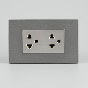 Ôn Châu 118 Mỹ Mỹ tiêu chuẩn 2 gang 220V Duplex phổ cắm ổ cắm nhà điện ánh sáng điện tường Thiết bị chuyển mạch điện - Product Image 1