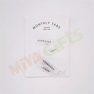 Marque-page flottant autocollant transparent personnalisé en plastique PP, séparateurs minimalistes pour agenda et carnet - Product Image 3