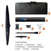 Aile de Foil Hydrofoil GY 1401 en Carbone Ultra pour Débutants, Vente Chaude, pour Sports Nautiques, Planches de Surf, Ailerons de Surf, Foil de Course, Kit Aile de Foil