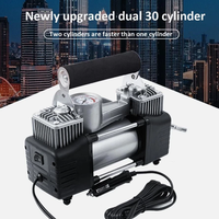 Pompe à air pour pneus de véhicule, kit d'urgence pour voiture robuste, compresseur d'air pour voiture à double cylindre, pompe à air pour pneus, gonfleur d'air automatique