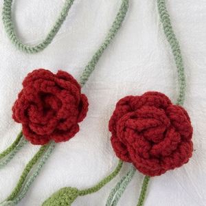 Flores artificiales de ganchillo tejidas a mano al por mayor Cortina Tieback - Product Image 3