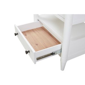 White Nightstand With 2 <b>Drawers</b> <b>Storage</b> <b>Drawer</b> Unit <b>For</b> Bedroom - Product Image 6