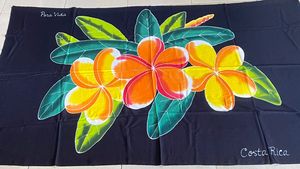 Pareo moderno de Bali, pareo pintado a mano, ropa de playa de rayón, diseño de flores tropicales, ropa de las islas del Pacífico asiático de calidad Premium - Product Image 3
