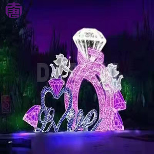 Sculpture lumineuse 3D à LED étanche IP65 pour décorations de fêtes, mariages, Noël et événements festifs avec couleurs personnalisables - Product Image 5