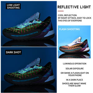 Zapatillas de baloncesto cómodas para hombre con malla superior y suela de goma, zapatillas deportivas informales para uso en todas las estaciones - Product Image 5