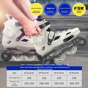 Patines en Línea Profesionales para Adultos, Hombres y Mujeres, Estilo Libre, para Estudiantes Universitarios, Materiales de PVC/PU/TPR, Ruedas de <span class=keywords><strong>Fila</strong></span> Única - Product Image 2