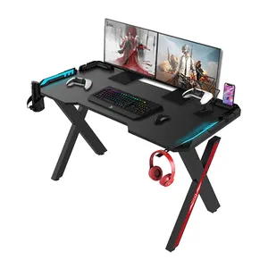 Led Verlichting Gaming Tafel Fabriek Elektronische Gamer Bureau Custom Pc Gaming Bureau