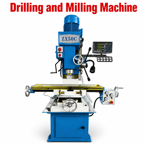 Fresatrice Universale ZX50C di Media Potenza ad Alta Precisione con Testa di Fresatura a Avanzamento Automatico e <span class=keywords><strong>DRO</strong></span> per Taglio Metalli - Product Image 1