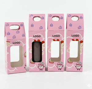 Cajas de Cartón Blancas Personalizadas para Exhibición en Tiendas, Embalaje Portátil con Asa, Cajas de Papel para Bebidas y Productos Enlatados - Product Image 1