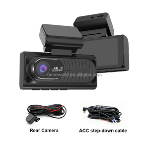 Caméra de tableau de bord 4G DVR ADAS BSD LCA avec moniteur de stationnement 24H, enregistreur de <span class=keywords><strong>voiture</strong></span> OEM ODM 3,69 pouces, avant 4K, arrière 1080P - Product Image 2