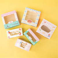 Boîtes à Tartelettes Personnalisées Nouvelle Mode Fantaisie Pliables pour Biscuits, Cookies et Pâtisseries, en Papier, avec Logo et Fenêtre