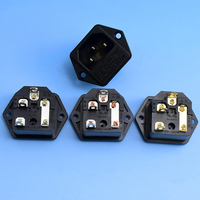 Conector de alimentación de CA C14, 3 pines, 15A, 250V, 3 pines, C14